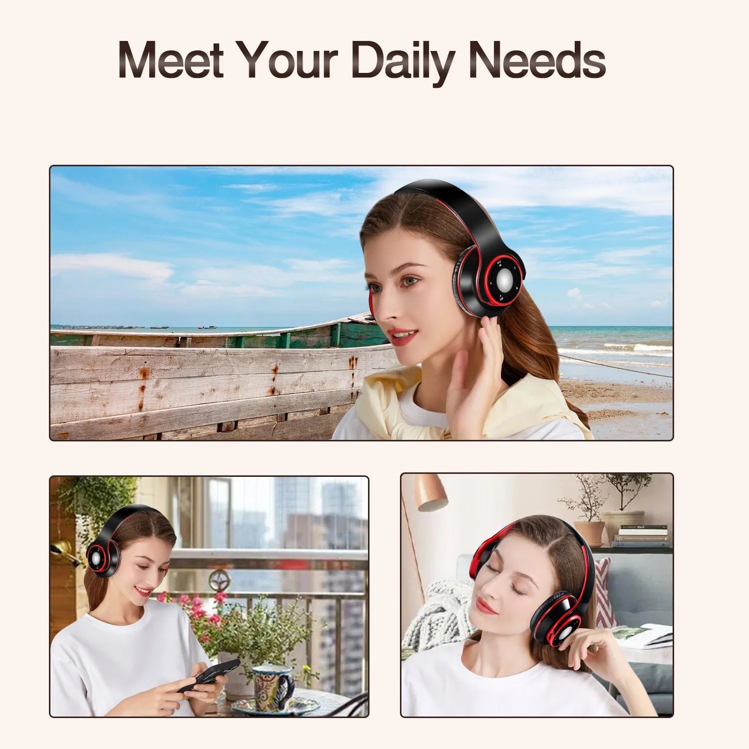 Audífonos Inalámbricos Bluetooth 5.3 Coloridos Reproductor MP3 Integrado