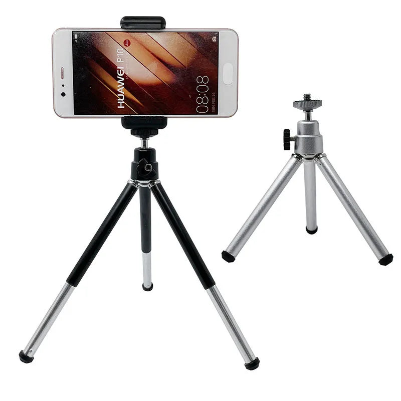 Mini Trípode de Mesa para Celular y Cámara con Clip Holder
