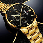 Montre Quartz Acier Inoxydable Mode et Luxe Hommes