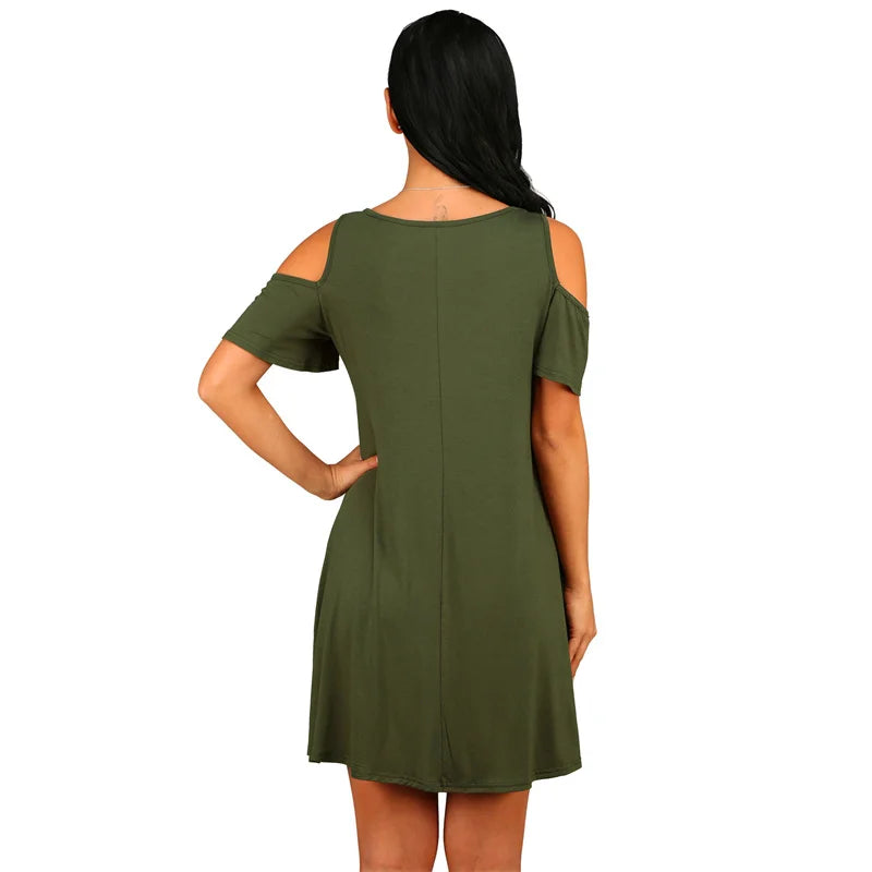 Elegant Vintage Off-the-Shoulder Party Dress