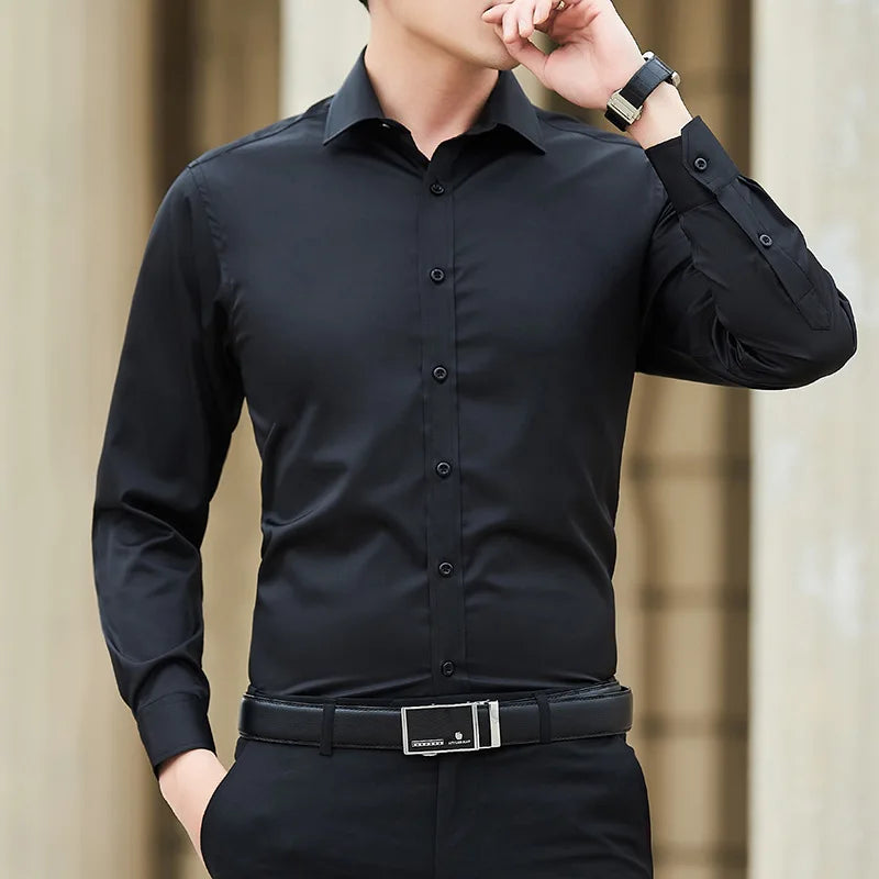 Camisa Hombre Talla Grande Manga Larga Negocios