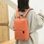 Mochila Pequeña Impermeable Color Sólido Multibolsillos