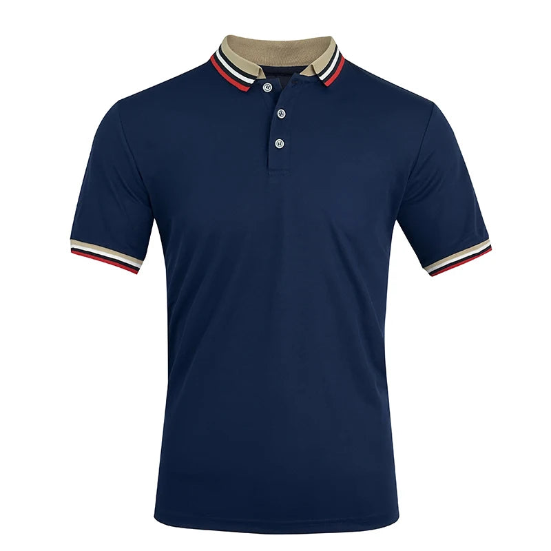 Polo Casual de Hombre Algodón Transpirable Manga Corta
