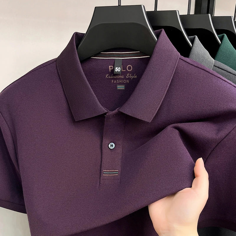 Polo 100% Algodón para Hombre Manga Corta Transpirable
