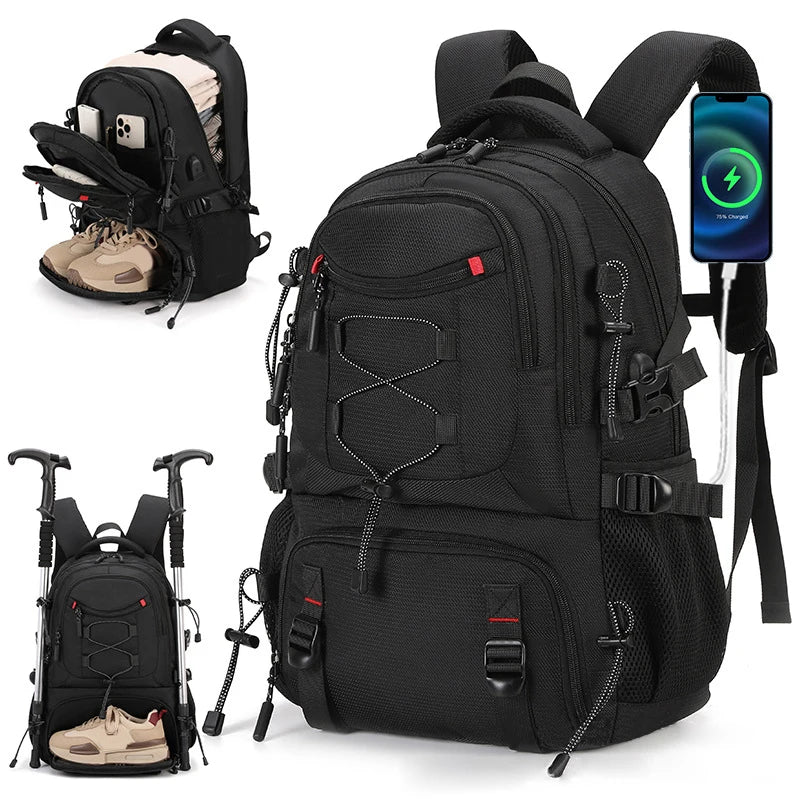 Mochila con Puerto USB Ligera Senderismo /Camping