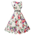 Vintage Rockabilly Floral Retro Casual Summer Swing Dress