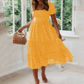 Vintage Floral Print Puff Sleeve Maxi Dress
