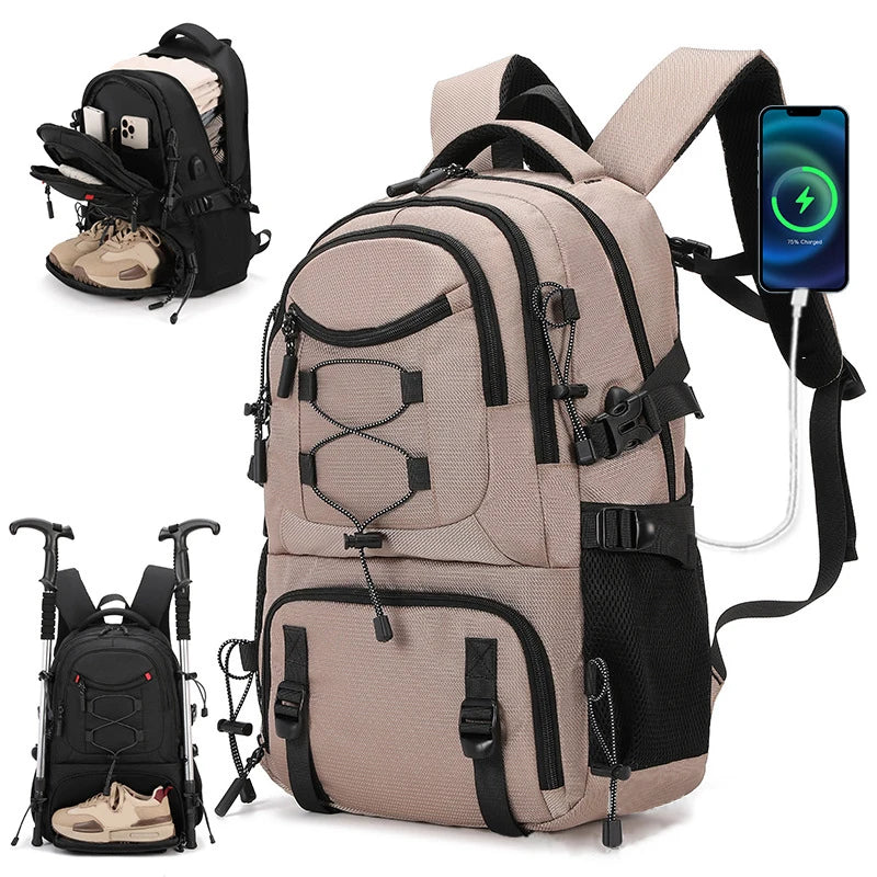 Mochila con Puerto USB Ligera Senderismo /Camping