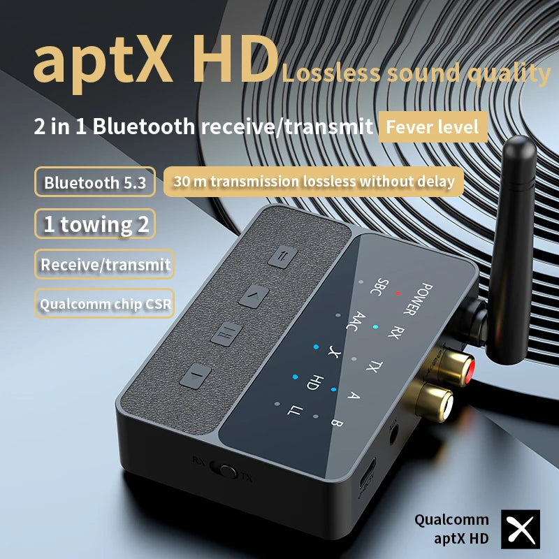 Adaptador Audio Bluetooth 5.3 Receptor Transmisor RCA
