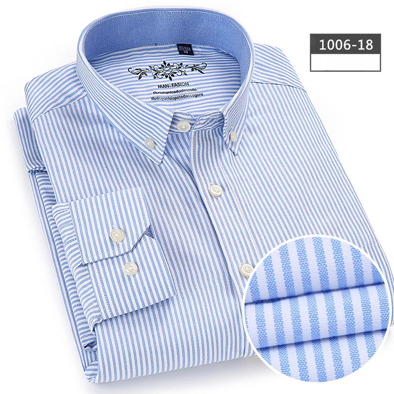 Camisa Hombre Algodón Manga Larga Slim Fit Formal