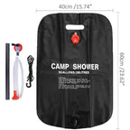 Sac de douche solaire pliable 20/40L Camping Bain de plein air