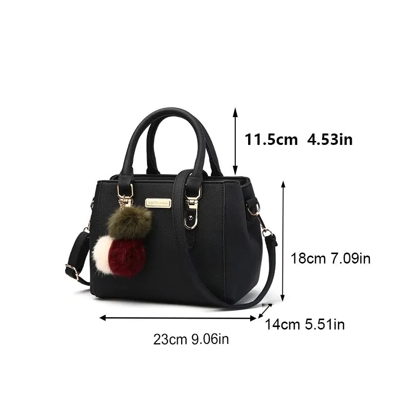 Bolso Cubo de Cuero PU Mujer Vintage Color Sólido