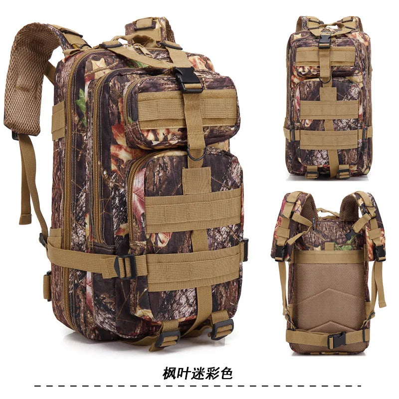 Mochila Estilo Militar 30L Impermeable Oxford Camping Senderismo