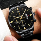Montre Quartz Acier Inoxydable Mode et Luxe Hommes