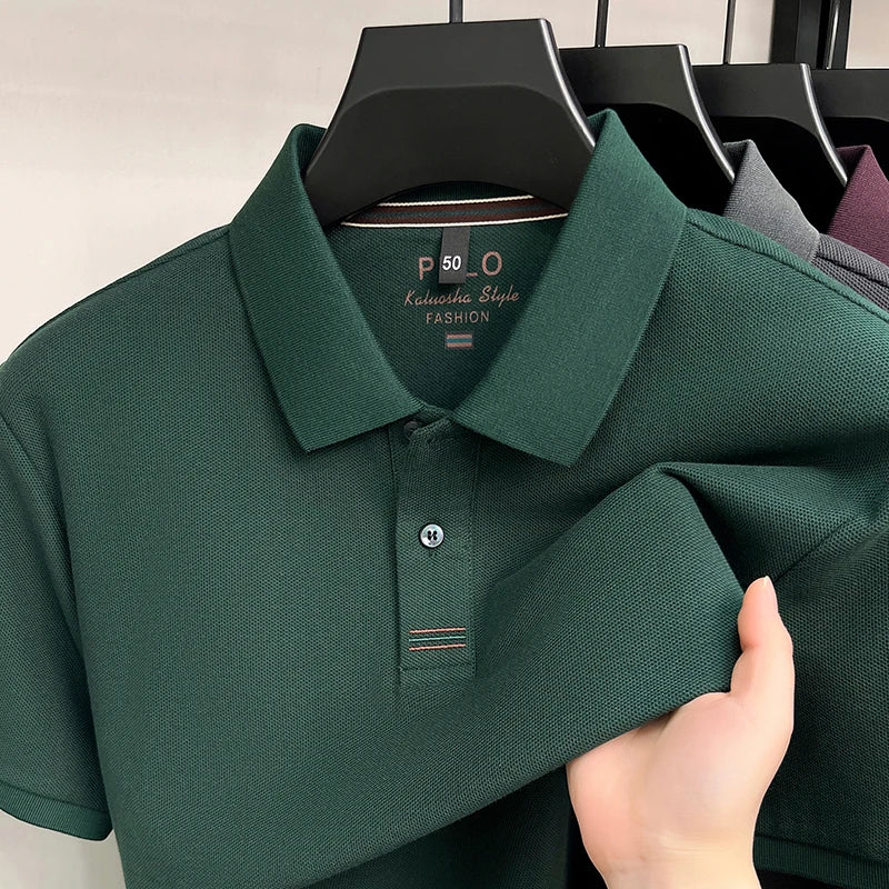 Polo 100% Algodón para Hombre Manga Corta Transpirable