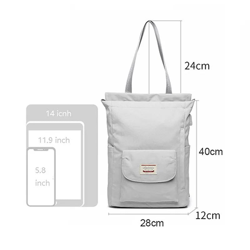 Mochila Para Mujer con Puerto USB Estilo Coreana
