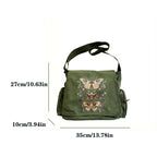 Sac bandoulière vintage en toile pour femme