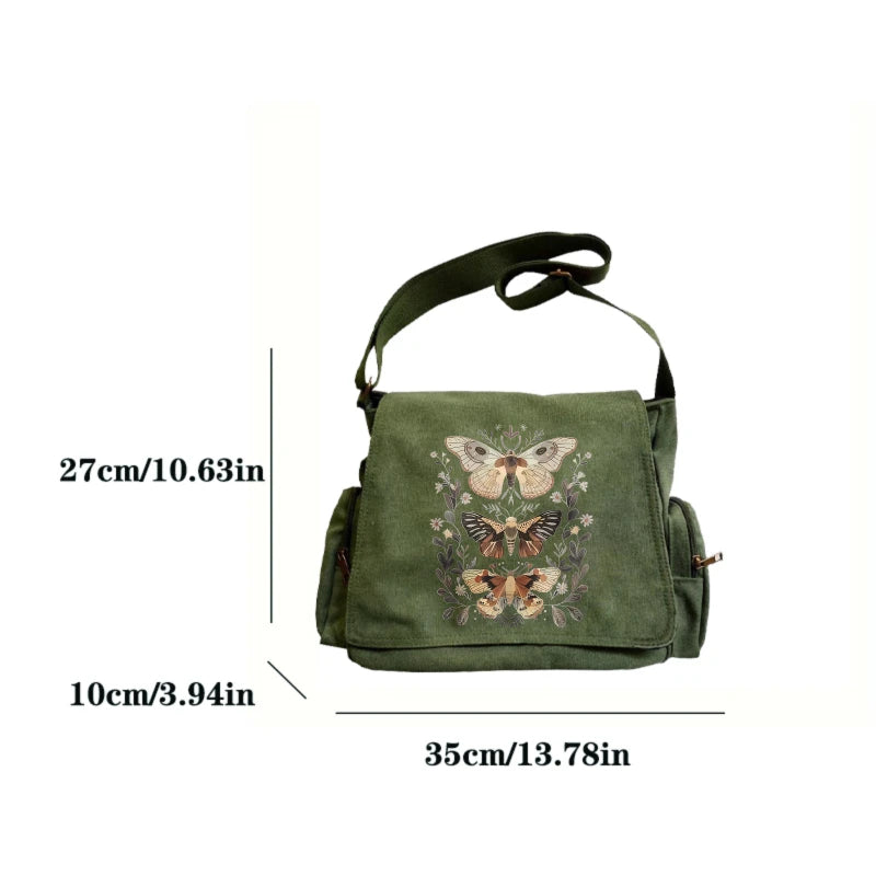 Bolso Mensajero Vintage para Mujer de Lona