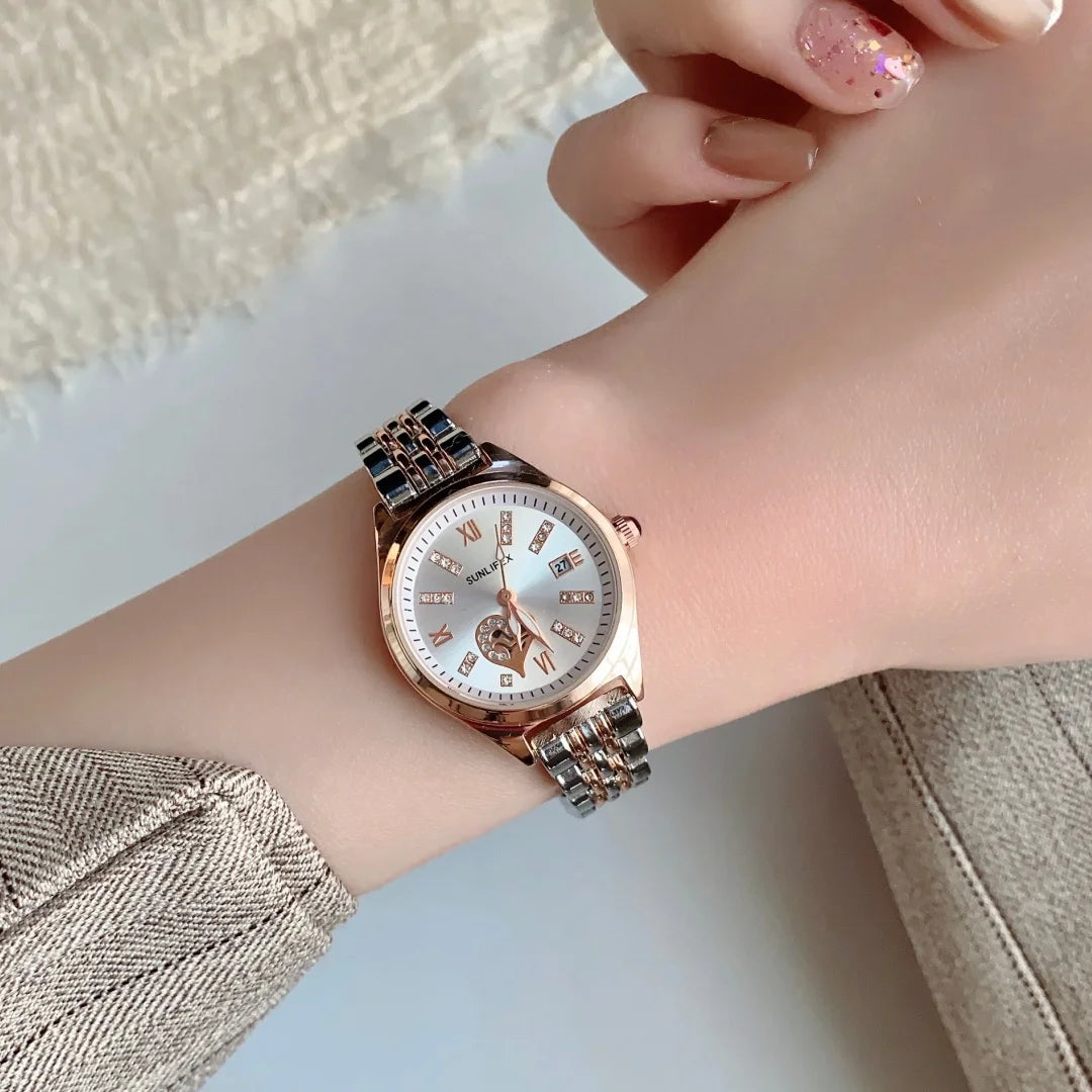 Reloj de Lujo Para Mujer Dial Rose Gold