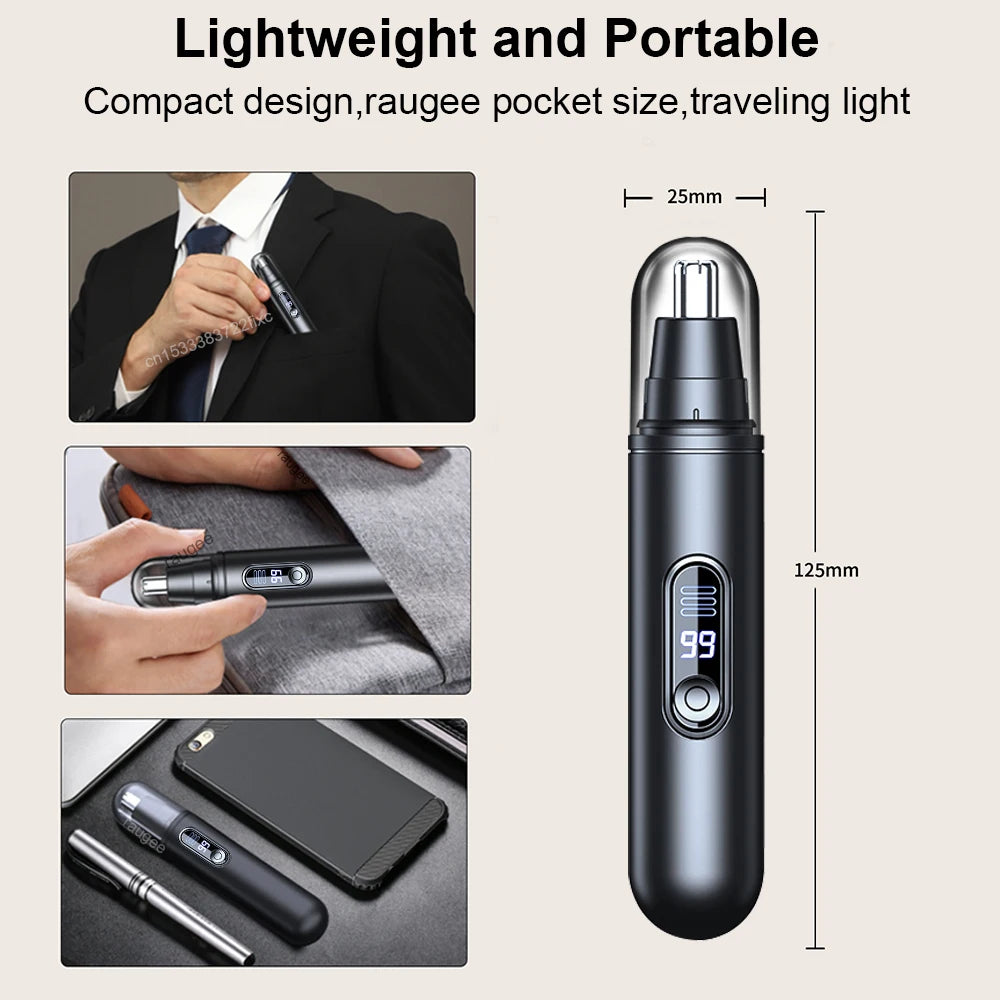Recortador Eléctrico Nariz /Orejas Hombre Portátil Recargable USB Mini