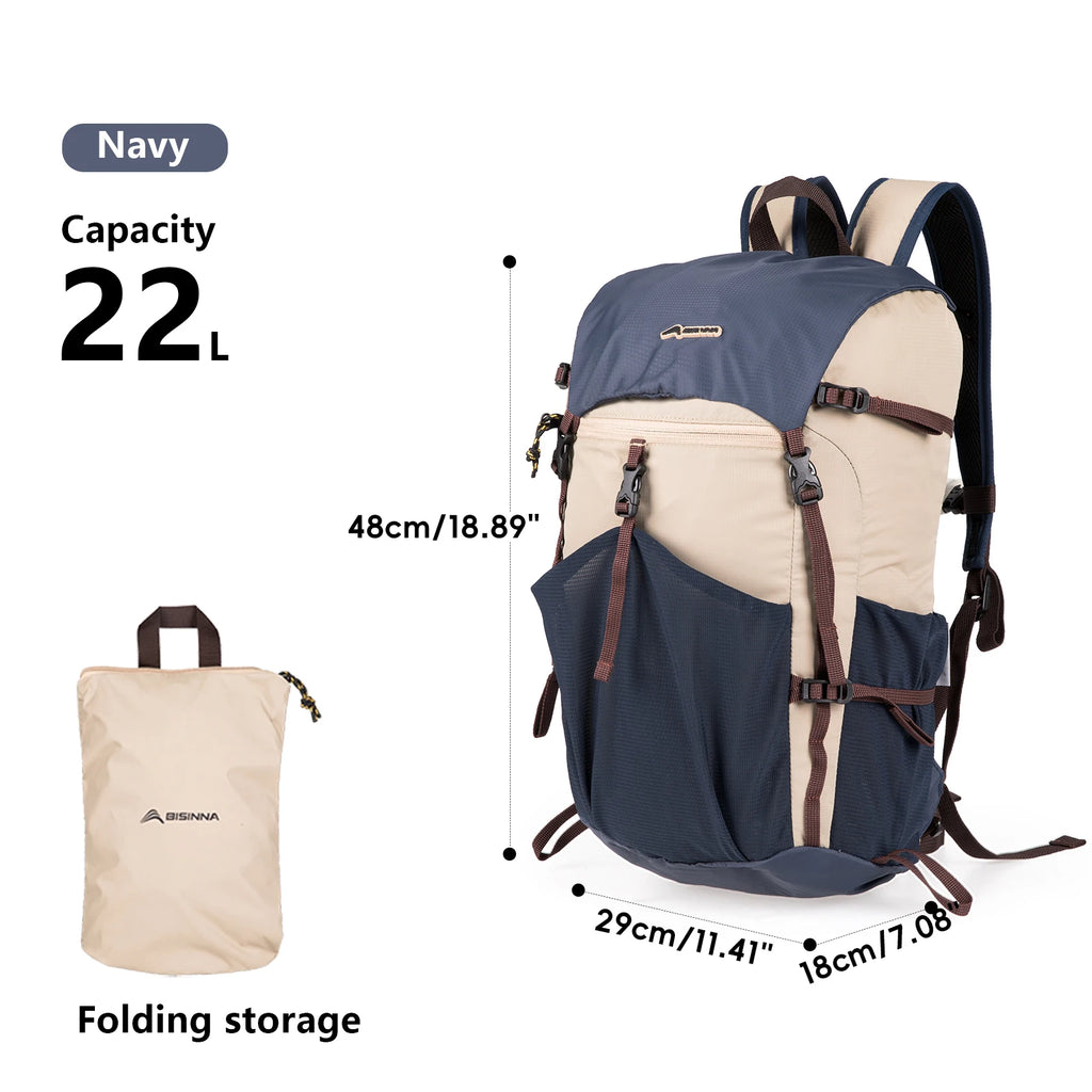 BISINNA 22L Ultralight Waterproof Foldable Backpack