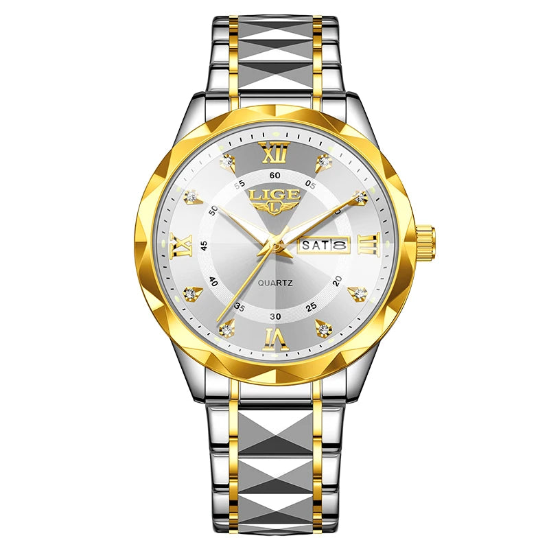 Reloj Hombre LIGE Cuarzo Acero Inoxidable Luminoso Resistente al Agua