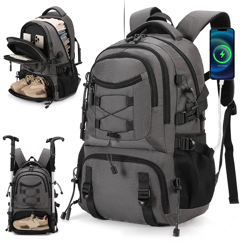 Mochila con Puerto USB Ligera Senderismo /Camping