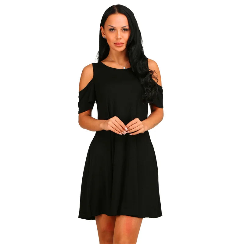 Elegant Vintage Off-the-Shoulder Party Dress