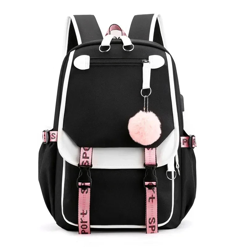 Mochila Escolar Estilo Coreano Adolescentes Femenina