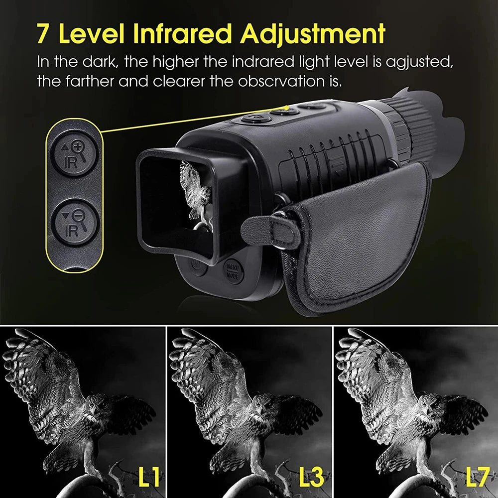 Monocular Visión Nocturna 1080P HD Cámara Infrarroja Búsqueda en Oscuridad