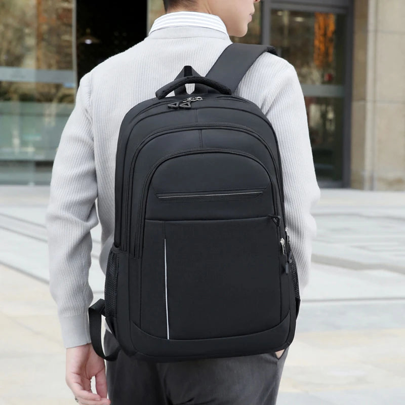 Mochila Oxford Hombre Estudiante Gran Capacidad Color Sólido