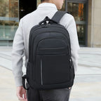 Sac à dos Oxford Homme Étudiant Grande Capacité Couleur Unie