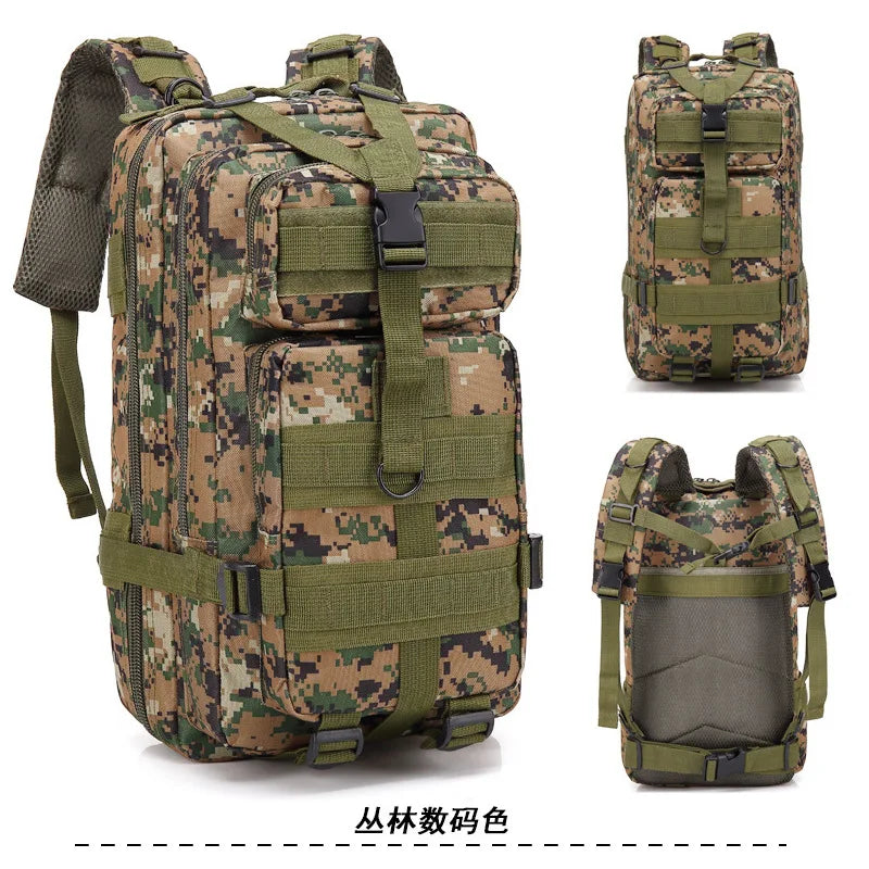 Mochila Estilo Militar 30L Impermeable Oxford Camping Senderismo