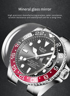 Montre LIGE LG10051 Acier Inoxydable Lumineuse et Résistante à l'Eau