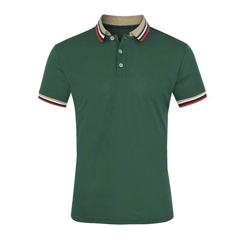 Polo Casual de Hombre Algodón Transpirable Manga Corta