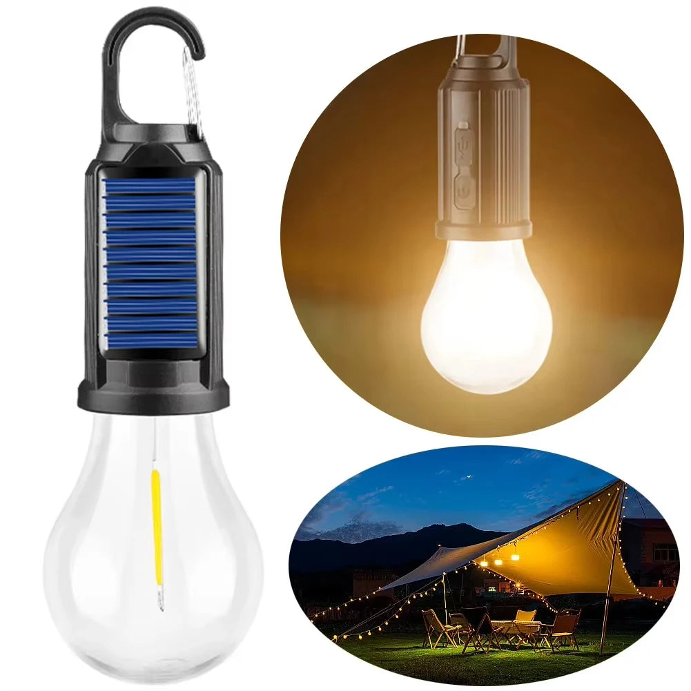Bombilla LED Solar Recargable Para Camping Carpa y Senderismo