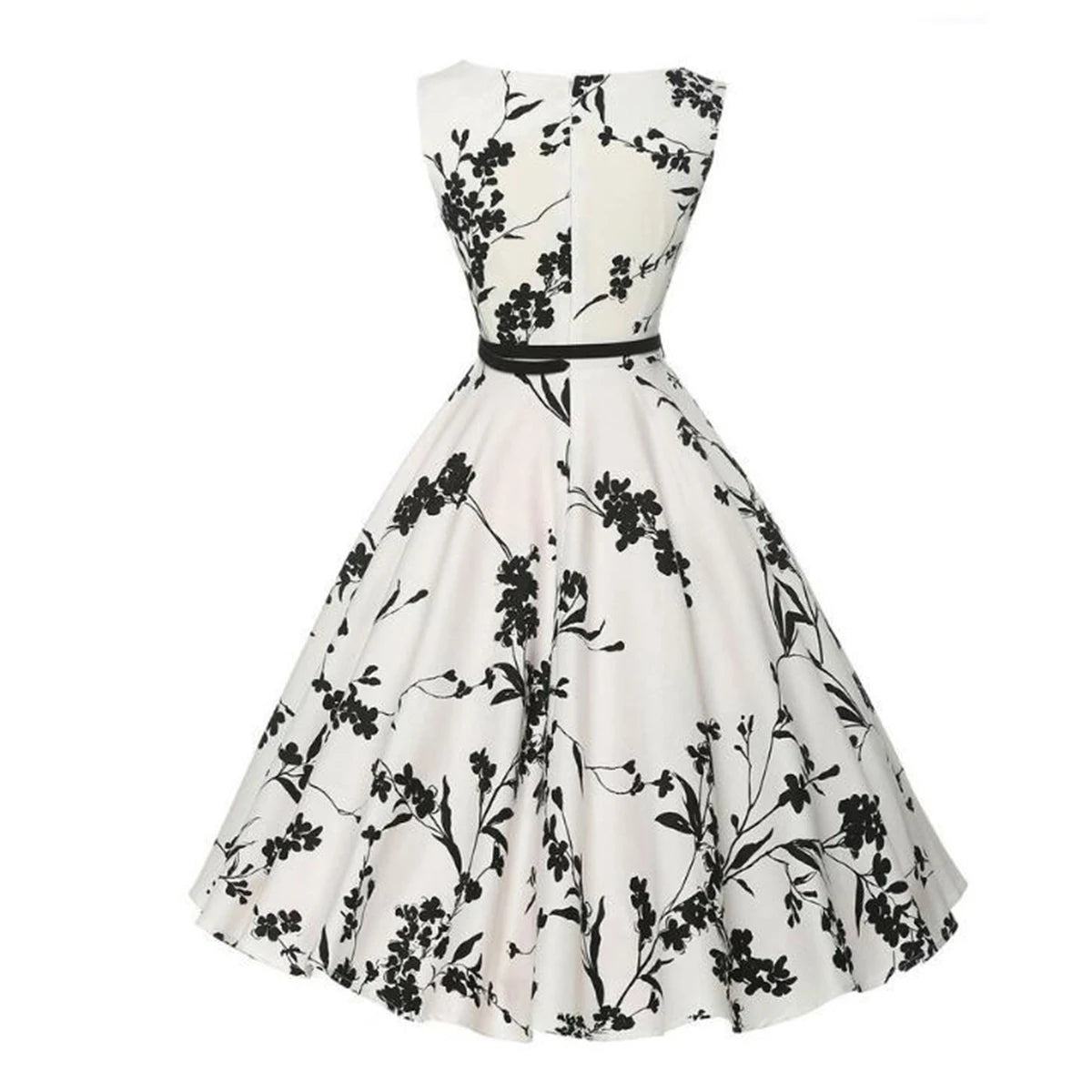 Vintage Rockabilly Floral Retro Casual Summer Swing Dress
