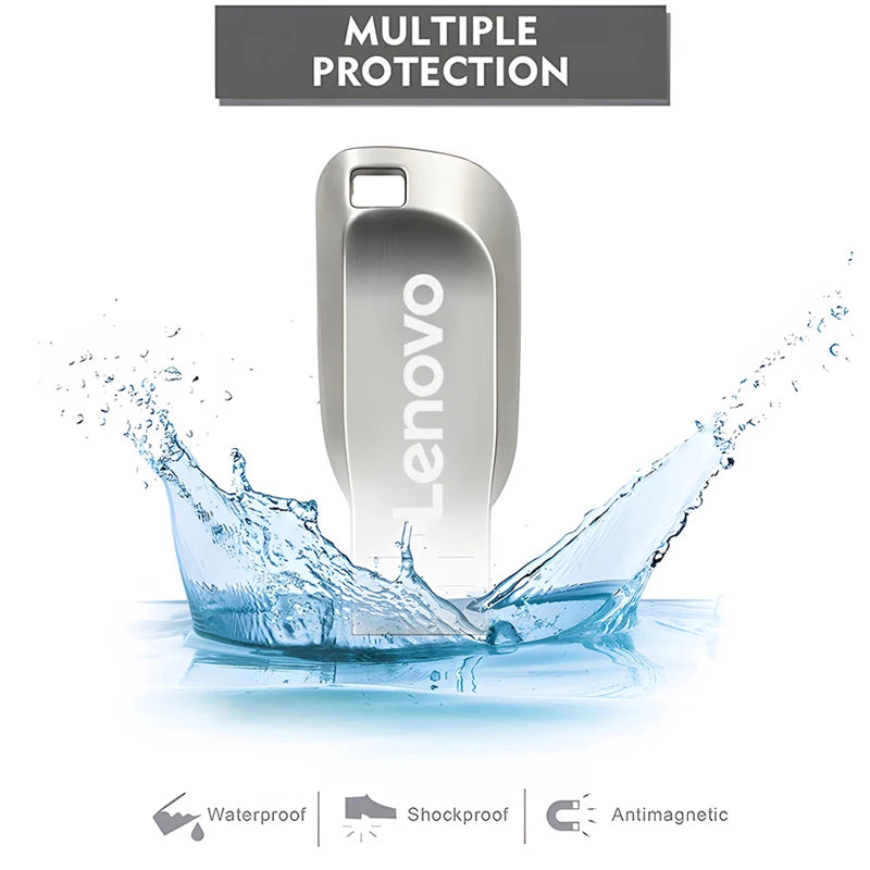 Memoria USB 3.0 Lenovo Metálica de Alta Velocidad, Hasta 512GB
