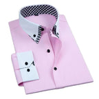 Chemise homme à manches longues infroissable double épaisseur