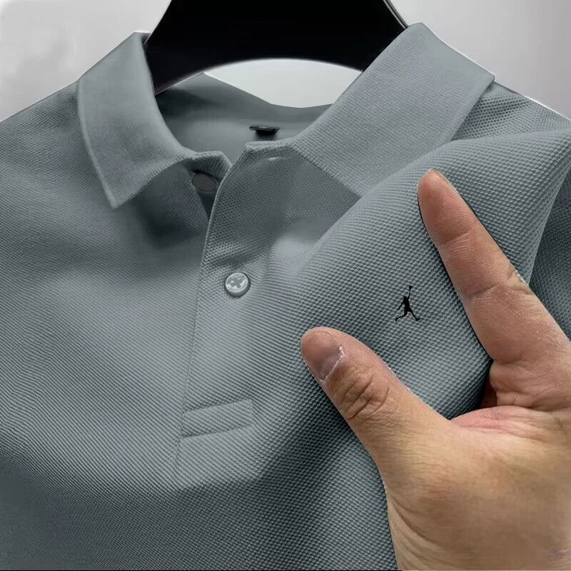 Polo Manga Corta con Cuello Casual y Negocios