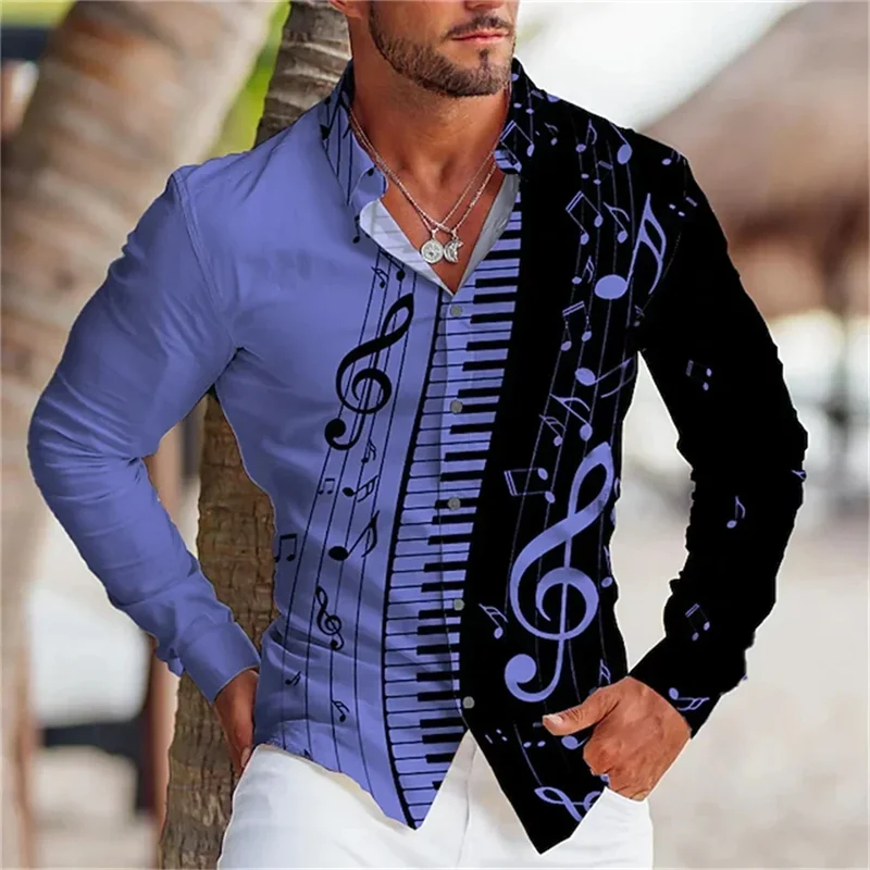 Camiseta Unisex Manga Larga Estampado Nota Musical