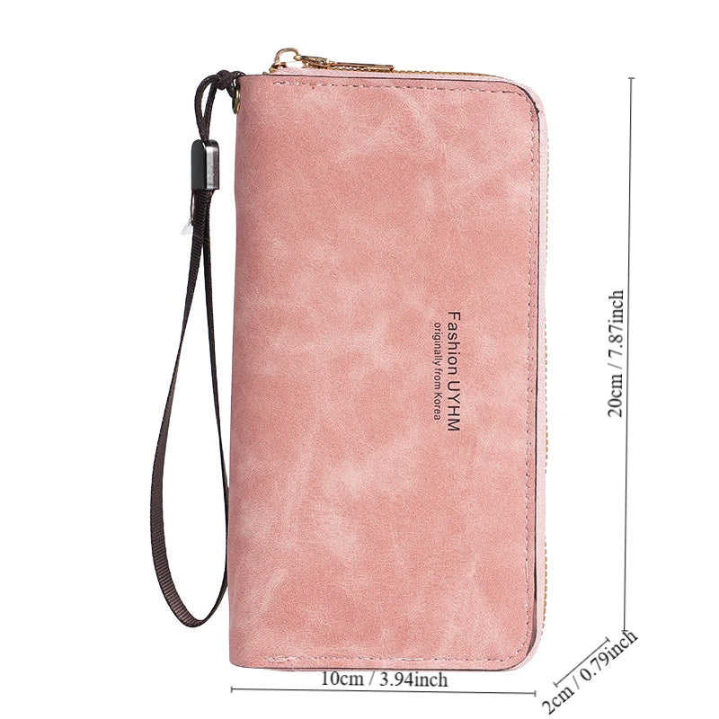 Cartera Larga Para Mujer Estilo Coreano Multifunción