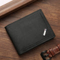 Billetera Delgada de Cuero PU Para Hombre Gran Capacidad