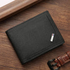 Portefeuille fin en cuir PU pour homme de grande capacité