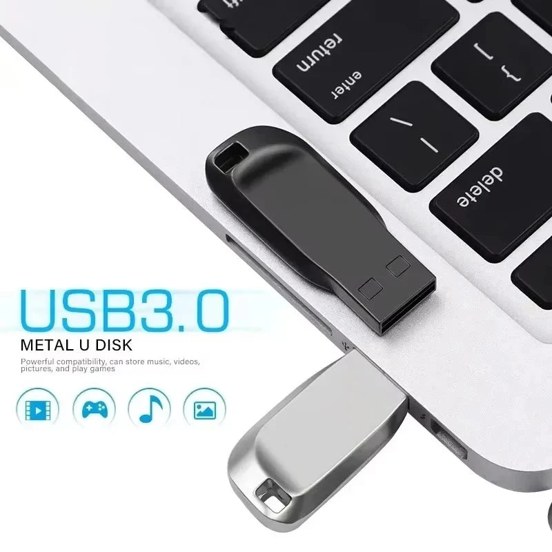 Flash Drive 2TB USB 3.0 Mini Metal de Alta Velocidad