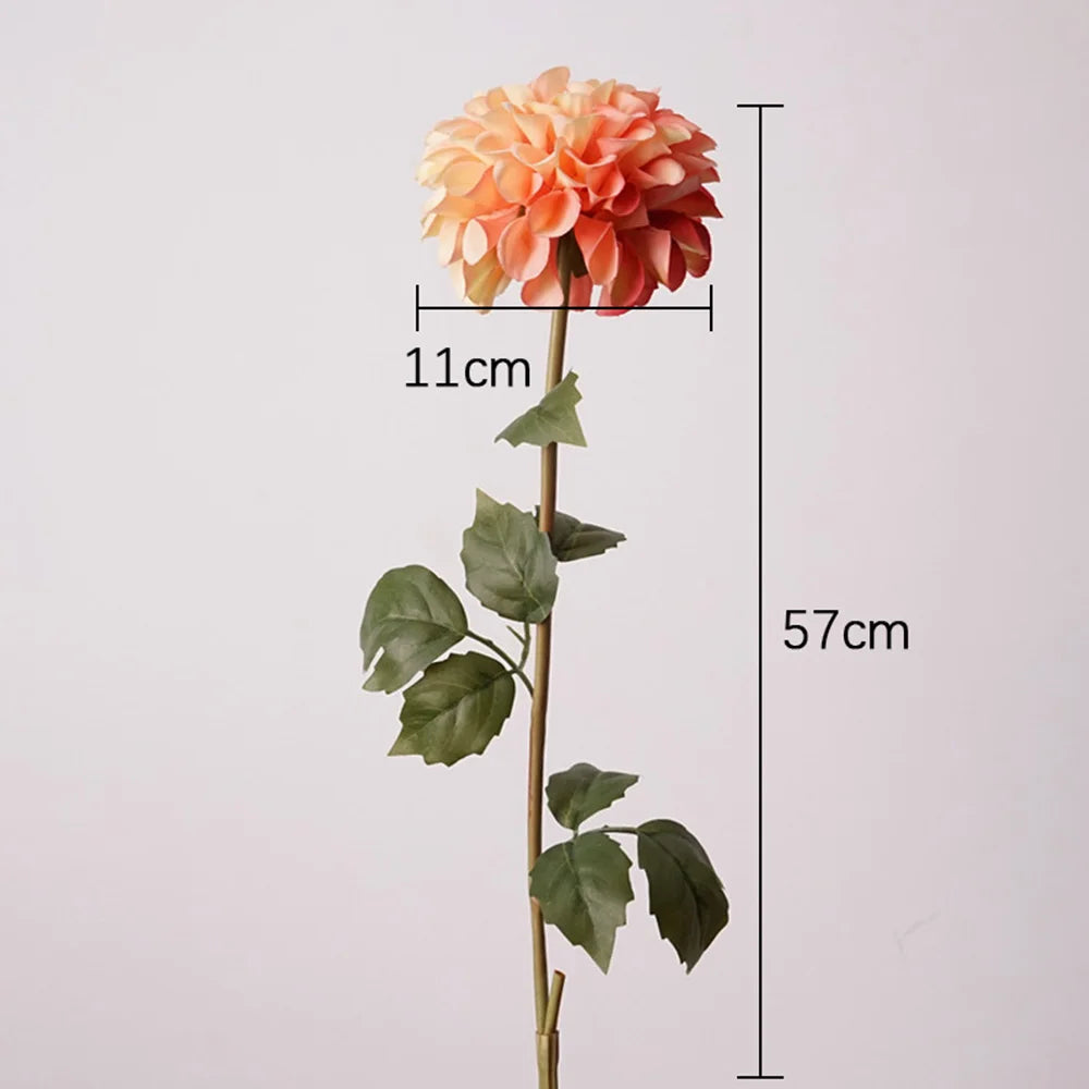 Dalia y Crisantemo Artificial 57cm Ramo de Seda Bodas /Hogar