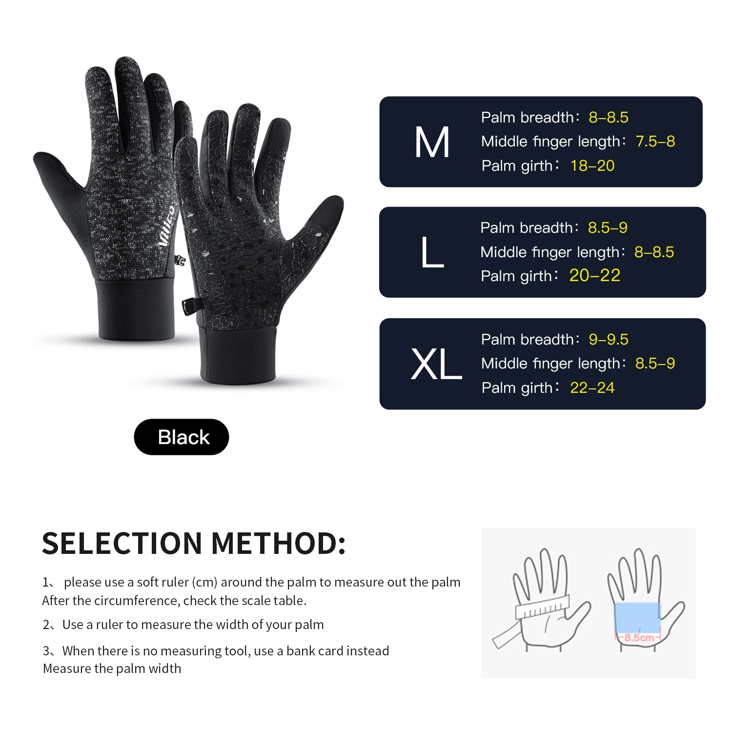 Guantes de Ciclismo Térmicos Para Pantalla Táctil