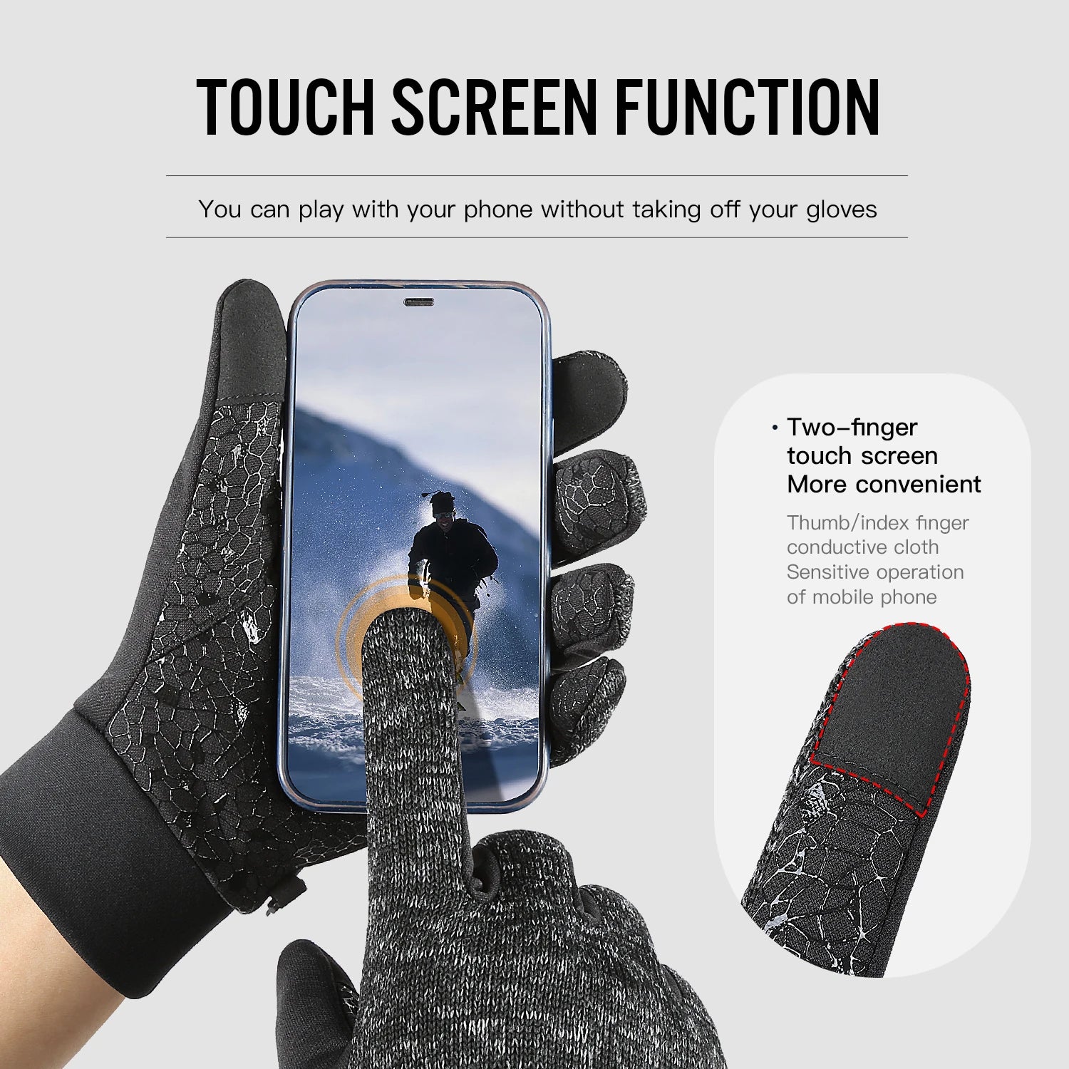 Guantes de Ciclismo Térmicos Para Pantalla Táctil