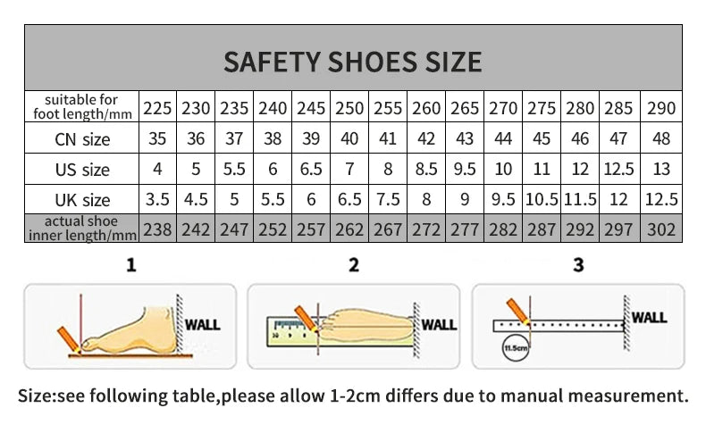 TANRDON D9072 Men's Puncture-Resistant Safety Shoes