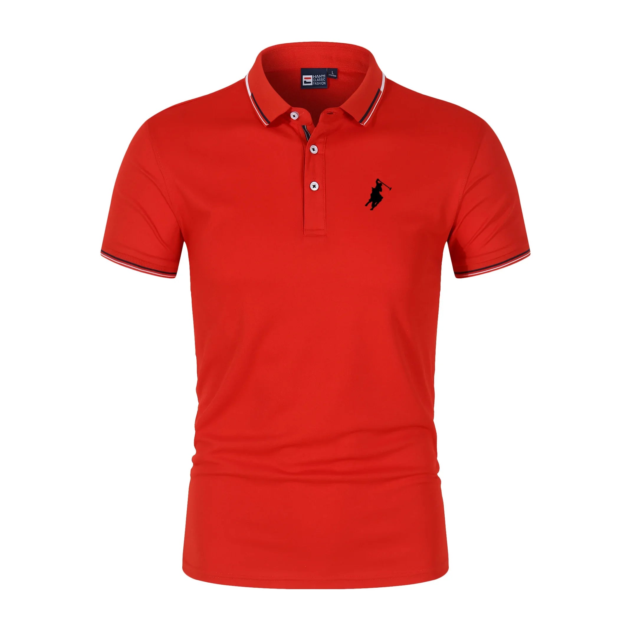 Polo de Manga Corta para Hombre Color Sólido Casual